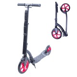 Trotineta Aluminiu WORKER Span 230mm, Roti Mari PU, Suspensii, Pliabila, 100kg, Rosu/Negru