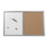 Tabla magnetica+panou pluta+magneti+marker 40x60cm, Herlitz