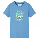 Tricou pentru copii, albastru mediu, 104 GartenMobel Dekor, vidaXL