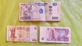 G926-Lot 3 bancnote-500 franci Congo 2013+1leu Moldova 2005+1 Hleba 1974.