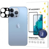Folie de protectie Camera spate WZK pentru Apple iPhone 14 Pro Max / 14 Pro, Sticla securizata, Neagra