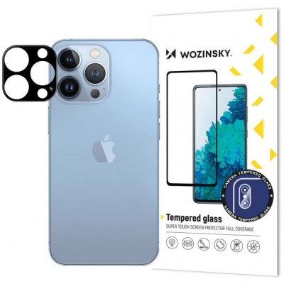 Folie de protectie Camera spate WZK pentru Apple iPhone 14 Pro Max / 14 Pro, Sticla securizata, Neagra foto