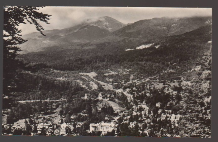 CPIB 24293 CARTE POSTALA - SINAIA , VEDERE DE LA PISCUL CAINELUI, RPR, , CIRCULATA, 1963, STAMPILE, TIMBRU