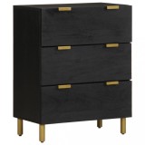 vidaXL Dulap, negru, 60x33x75 cm, lemn prelucrat