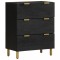 Gossi dulap, negru, 60x33x75 cm, lemn prelucrat