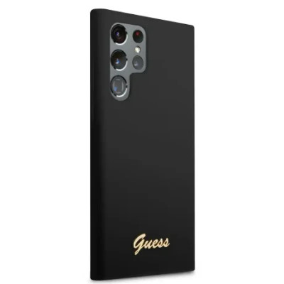 Husa Cover Guess Silicone Vintage pentru Samsung Galaxy S23 Ultra Black foto