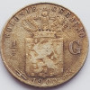 740 Curacao 1/4 Gulden 1900 Wilhelmina km 35 argint, America Centrala si de Sud