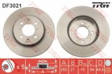 Disc frana HONDA JAZZ III (GE) (2007 - 2013) TRW DF3021