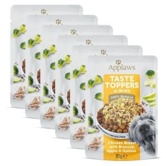 Applaws Dog Taste Toppers in bulion piept de pui, broccoli, mar, quinoa 6 x 85 g foto