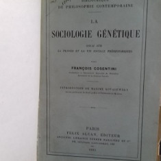 LA SOCIOLOGIE GENETIQUE - FRANCOIS COSENTINI