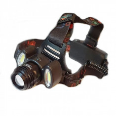 Lanterna Frontala LED+2COB 5W, Zoom, Acumulatori 12V 220V BLC862T6 foto