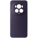 Husa spate policarbonat aspect Carbon mov inchis cu negru pentru Honor Magic6 Pro