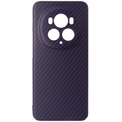 Husa spate policarbonat aspect Carbon mov inchis cu negru pentru Honor Magic6 Pro foto