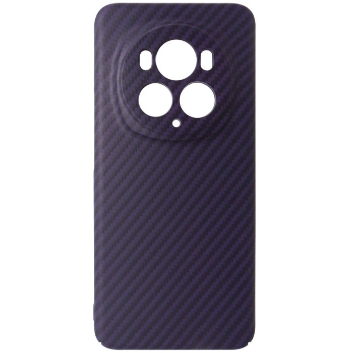 Husa spate policarbonat aspect Carbon mov inchis cu negru pentru Honor Magic6 Pro
