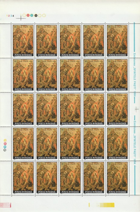Romania 1994 - #1340 Sfintele Pasti COALA COMPLETA 1v MNH