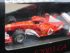 Macheta Ferrari F2003 GA Hotwheels Elite 1:43 foto