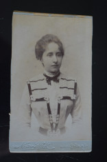 Fotografie CDV Nestor Heck Jassy Jasy Iasi - Portret tanara - c. 1890 foto