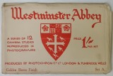 WESTMINSTER ABBEY, PLIC CU 12 CARTI POSTALE ILUSTRATE , SEPARATE , INCEPUTUL SEC. XX