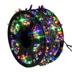 Instalatie de Craciun Multicolora Tip Rola, Liniara, 30m, 500 leduri 6025RB / ghirlanda lunga, Utilizare Exterior-Interior