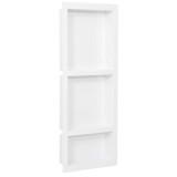 Cumpara ieftin Nisa de dus, 3 compartimente, alb lucios, 41x99x9 cm