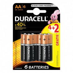 Set 6 baterii Duracell basic, tip AA foto