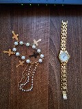 Ceas dama auriu + bratara