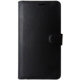 Husa tip carte cu stand Techsuit, aspect piele neagra, pentru Samsung Galaxy A54 5G