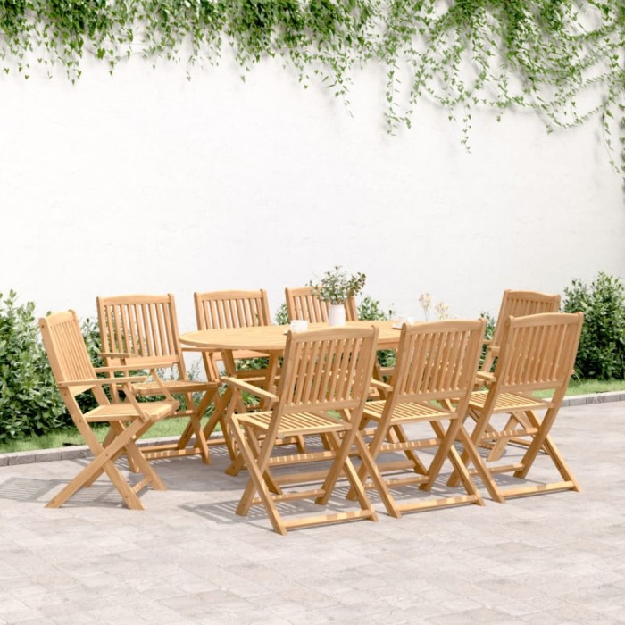Gossi set mobilier de gradina, 9 piese, lemn masiv de acacia