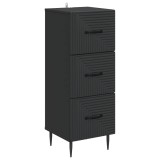 vidaXL Dulap cu sertare Negru 33 x 34,5 x 89,5 cm Lemn prelucrat 894846