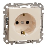 Priza simpla schuko cu protectie copii Schneider Sedna bej SDD112021