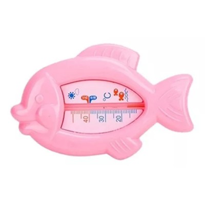 Termometru pentru baie, flippy, plutitor, rezistent la apa, multifunctional, model peste, 15.5x9.5x2 cm, roz foto