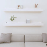 Rafturi de perete, 2 buc., alb, 110x12x9 cm, lemn masiv de pin GartenMobel Dekor, vidaXL