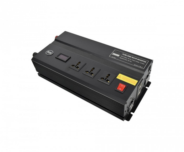 Invertor tensiune profesional 12-220V 50HZ 2000W PUR SINUSOIDAL Cod:LKS2000