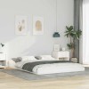 VidaXL Cadru de pat Alb 150 x 200 cm Lemn masiv de pin 873311