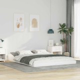 Cumpara ieftin Cadru de pat Alb 140 x 220 cm Lemn masiv de pin