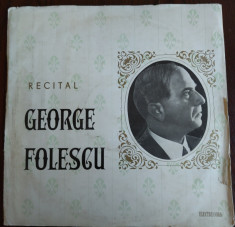 DISC LP:RECITAL GEORGE FOLESCU(Gounod/D.G.Kiriac/C.Brailoiu/I.Borgovan)[ECE0216] foto