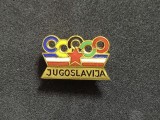 insignă oficială a Comitetului Olimpic National din IUGOSLAVIA