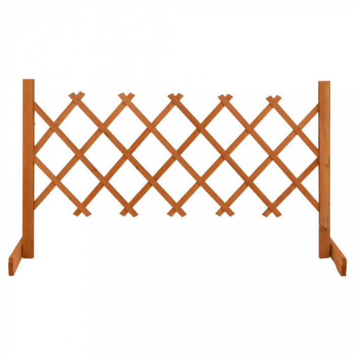 Gard cu zabrele de gradina, portocaliu, 120x60 cm, lemn de brad GartenMobel Dekor