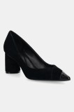 BOSS tocuri din piele &icirc;ntoarsă Gracey culoarea negru, cu toc drept, 50548592