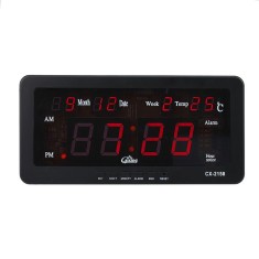 Ceas digital led rosu, afisaj 12h, calendar si temperatura, caixing