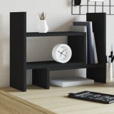 vidaXL Organizator Birou Negru 38.5x17x39 cm Lemn - Raft Depozitare Documente, Accesorii - Birou, Casa, Living