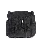 Rucsac casual negru cu catarame si buzunare multiple
