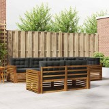 Cumpara ieftin Set de canapele de exterior 7 buc. 7-Locuri Natural si Antracit