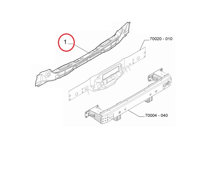 Panou reparatie spate Fiat Panda (319) 05.2012-, Parte montare Spate, RapidAuto 30A190-2