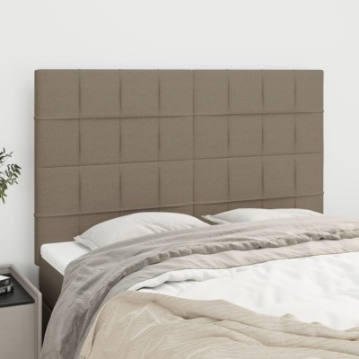 vidaXL Tăblii de pat, 4 buc, gri taupe, 72x5x78/88 cm, textil 3116334 foto