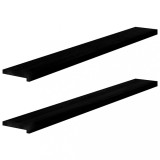 VidaXL Pervaz 2 buc lemn masiv de Maro &icirc;nchis 160x20x2 cm 4009180