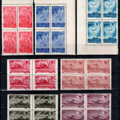 Romania 1948, LP 235, Fratia de arme romano - sovietica, blocuri de 4, MNH!