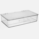 Cutie de Organizare din Plastic Transparent Stivuibila, 27,5x16,8x6 cm, CMCLASS