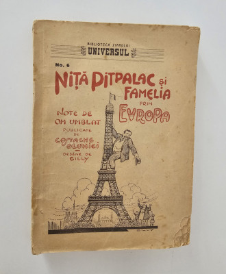 Carte veche 1926 Nita Pitpalac si fameleia prin Europa desene de Gilly foto