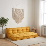 vidaXL Perna pentru canapea pe palet 2 pcs Galben 120 x 80 x 38 cm 4019093